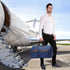 Dark Blue 45L Garment Duffel Bag - Men's Travel Suit Bag - Carry On Weekender