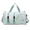 Light Green Iridescent Gym Bag with Wet-Dry Separation - Large Capacity Travel and Fitness Duffel