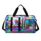 Pearl Color Iridescent Gym Bag with Wet-Dry Separation - Large Capacity Travel and Fitness Duffel