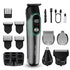 Green 5-in-1 Digital Display Hair Clipper Set - Adjustable Multifunctional Trimmer for Hair, Beard, and Precision Grooming
