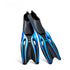 XL Blue Adult Professional TPR Swim Fins - Rubber Snorkeling Flippers for Diving and Free Swimming