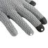 Grey 3-Pack Cut Resistant Gloves (Level 5 Protection) - Pineapple Grip, Touchscreen Compatible, Food Safe for Kitchen, Butcher & Fish Cleaning - One Size Fits Most