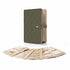 Green Foldable Travel Jewelry Organizer - Velvet Zippered Case with Transparent Pages & Detachable Pouches