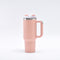 Light Pink 40oz Stainless Steel Tumbler with Handle & Straw - Large Capacity Insulated Travel Mug