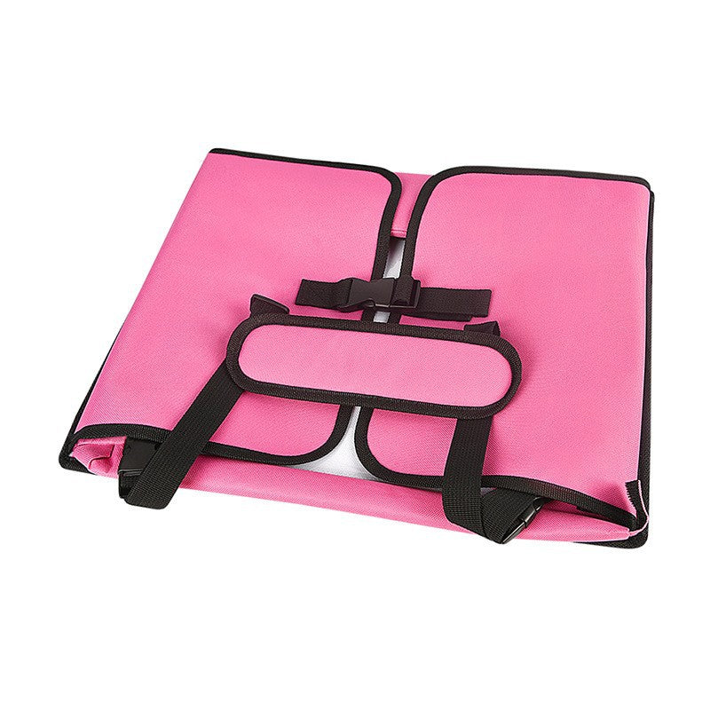 Pink Car Seat Organizer Tray for Kids - Travel Toy Storage with 43x36.5x30cm Large Capacity - Backseat Activity Tray with Storage Pockets