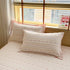 Flowers Pinstripe 100% Cotton Pillowcase Set (Pack of 2) - Breathable Standard Size 48x74cm Pure Cotton Pillow Covers