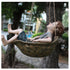 Walnut Boy Swing Resin Ornament - 20.5x11x12.5cm Charming Garden Hanging Decor for Trees & Patios
