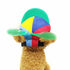 L Orange Pet Baseball Cap with Spinning Propeller - Colorful Fun Design - See Details for Sizing