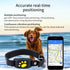 Black Real-Time Pet GPS Tracker Locator - Magnetic Charging, Multi-Mode Positioning for Dogs & Cats