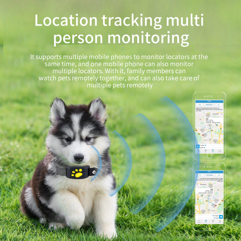 Pink Real-Time Pet GPS Tracker Locator - Magnetic Charging, Multi-Mode Positioning for Dogs & Cats