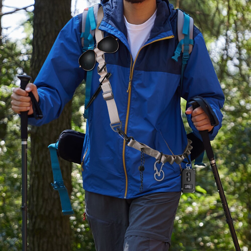 Black 4 PCS Heavy-Duty Outdoor Utility Strap - Multi-Purpose Camping Gear & Bottle Hanging Lanyard