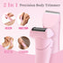 Pink 2-in Women's Electric Body & Bikini Trimmer Kit - Painless Ultra-Close Shaver