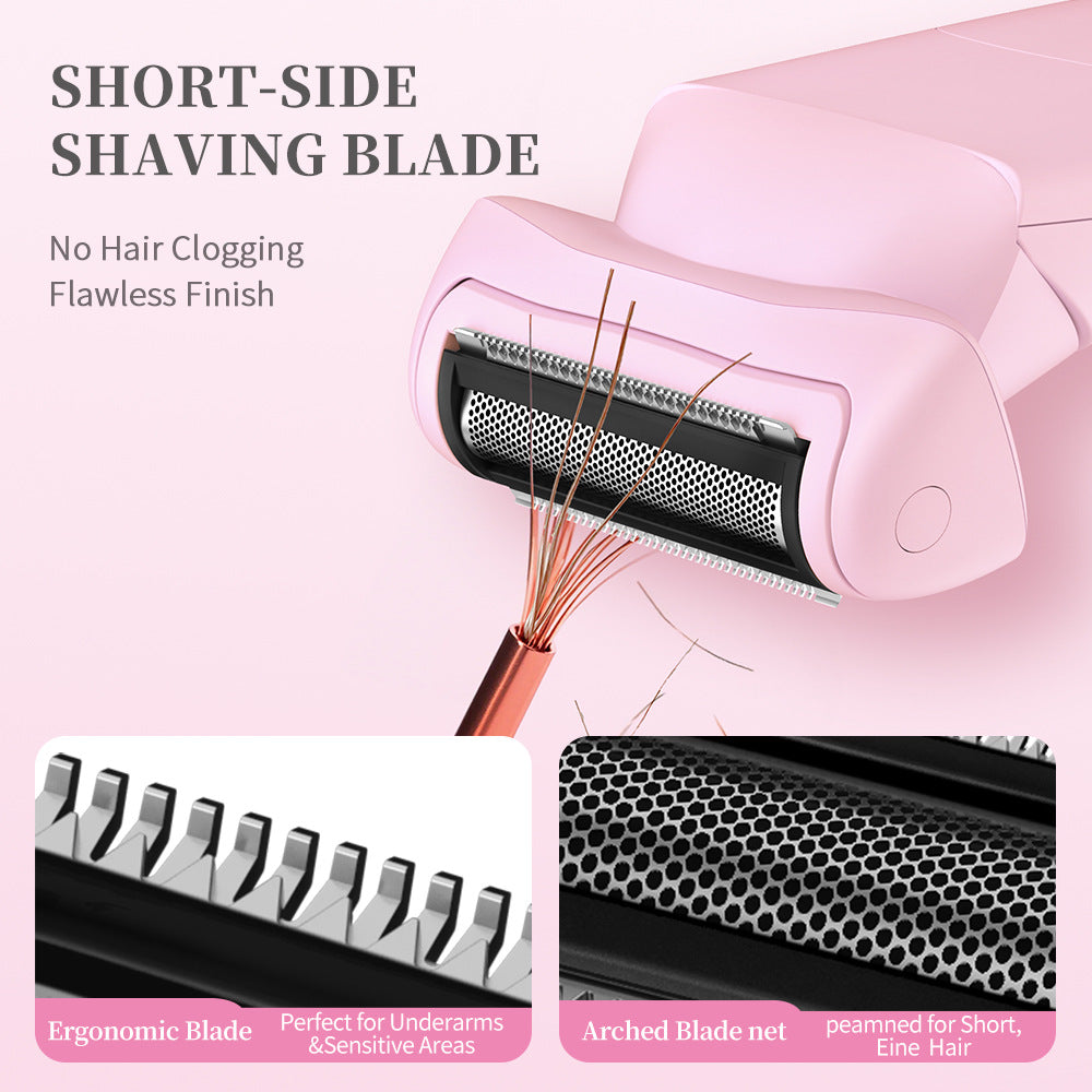 Purple (Precision cutter head) Women's Electric Body & Bikini Trimmer Kit - Painless Ultra-Close Shaver