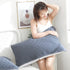 White Breathable 4-Layer Cotton Gauze Pillow Towel Pair - Japanese Style Grid (52x75cm)
