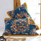 Single Blue Fontainebleau Pillow Towel Premium Cotton Gauze Pillow Towel Pair - Simple Nordic Style (52x75cm)