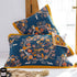 Single Blue Fontainebleau Pillow Towel Premium Cotton Gauze Pillow Towel Pair - Simple Nordic Style (52x75cm)