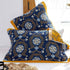 Single Blue Flower Butterfly Pillow Towel Premium Cotton Gauze Pillow Towel Pair - Simple Nordic Style (52x75cm)
