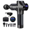 Carbon Fiber Deep Tissue Percussion Massage Gun - 30 Speeds, 6 Heads, Type-C Charging