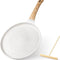 White 24cm Non-Stick Crepe Pan - Versatile Flat Skillet for Pancakes, Omelettes & Tortillas