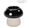 Small Size Black Whimsical Ceramic Mushroom Vase - Decorative Floral & Hydroponic Planter