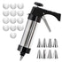 Black Deluxe Cookie Press & Icing Gun Set - 13 Discs & Multiple Nozzles for Baking & Decorating