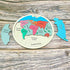 Wooden Seven Continents Puzzle - Colorful World Map Jigsaw for Early Geography Learning