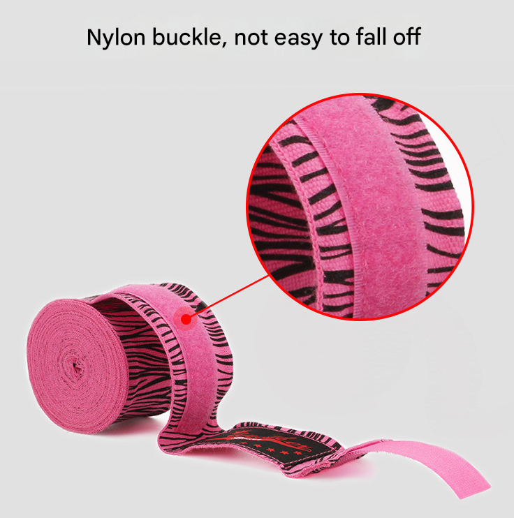 Green Zebra Pro Grade 5m Boxing Hand Wraps - Printed Elastic Bandages for Training & Combat Sports (1 Pair)