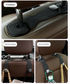 Black Premium PU Leather Car Headrest Hooks (Set of 4) - Stylish Seat Back Organizer Hangers