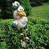Green Quirky Resin Rooster Figurine Set (2-Pack) - Novelty Chicken Home Decor Ornaments