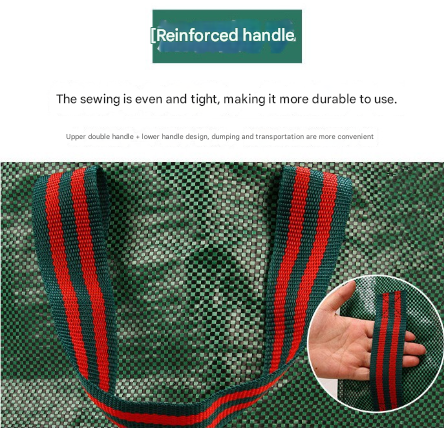 500L (Calibre80*100cm) Zip Version Heavy Duty Collapsible Garden Waste Bags (Set of 2) - Large Reusable Yard Leaf Bin