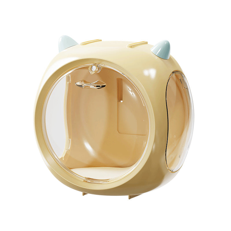 2PCS Yellow Cute Magnetic Display Case - Dustproof 'Space Capsule' Box for Figures & Collectibles