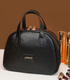 Black Retro PU Leather Cosmetic Bag - Large Capacity Travel Toiletry Organizer Pouch