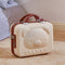 Cute Bear Face Hard-Shell Storage Case with Lock - 14-Inch white Travel Organizer