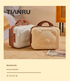 Cute Bear Face Hard-Shell Storage Case with Lock - 14-Inch white Travel Organizer