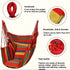 Colorful Striped Hammock Chair with Ropes and Storage Bag - Yellow Stripes