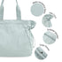 Water-Resistant Tote Bag with Drawstring Side-Cinch and Snap Closure - 18L Capacity Light Blue
