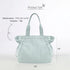 Water-Resistant Tote Bag with Drawstring Side-Cinch and Snap Closure - 18L Capacity Light Blue