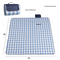 Waterproof Foldable Picnic Blanket with Handle - 2x2m Blue and white checkered