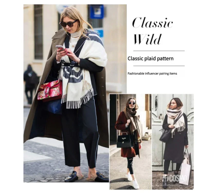 Cozy Color Block Fringe Scarf - Pink Shawl for Fall and Winter