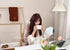 Double-Sided Geometric & Plush Throw Blanket - Warm 70x100cm Multi-Use Wrap(Red checkered/reverse white)