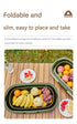 Foldable Picnic Basket with Tray - 16.5L Capacity, White Green, Perfect for Camping and Outdoor Gatherings