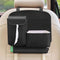 Car Seat Back Organizer with Practical design-Multi-Pocket Storage for Tissues and Gadgets-Black