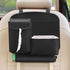 Car Seat Back Organizer with Practical design-Multi-Pocket Storage for Tissues and Gadgets-Black