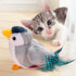 Interactive Plush Cat Toy - Lifelike Bird with Chirping Sounds and Feathers,Off-white