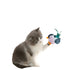 Interactive Plush Cat Toy - Lifelike Bird with Chirping Sounds and Feathers,Off-white