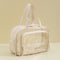 Waterproof beach bag with wet and dry separation, gym and swim storage bag, toiletries and cosmetic bag for swimsuits and goggles (Beige has shoe compartment)