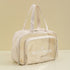 Waterproof beach bag with wet and dry separation, gym and swim storage bag, toiletries and cosmetic bag for swimsuits and goggles (Beige has shoe compartment)