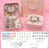 Colorful Kids DIY Beaded Bracelet Set - Creative Jewelry Making Kit with Princess Gift Box and Display Stand