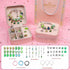 Green Kids DIY Beaded Bracelet Set - Creative Jewelry Making Kit with Princess Gift Box and Display Stand