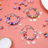 Unicorn DIY Beaded Bracelet Kit for Kids - Red Crystal Beads and Charms Jewelry Set with Gift Box